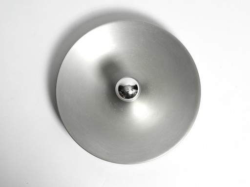 1960S Round Large Space Age Pop Art Aluminum Ceiling Or Wall Lamp