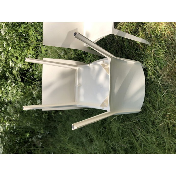 Image 1 of Set di 6 sedie bianche vintage di Philippe Starck per Xo, Francia 1980