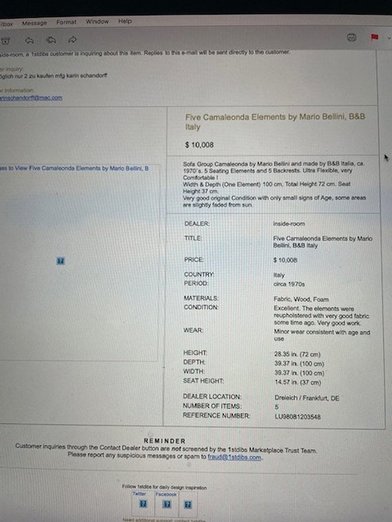 Image 1 of B&B Italia Camaleonda, “Also sold individually.”