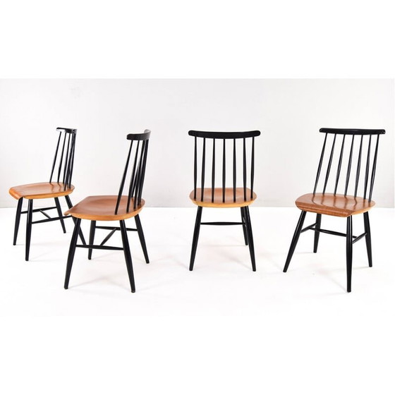 Image 1 of Set of 4 mid century Scandinavian Fanett dining chairs by Ilmari Tapiovaara