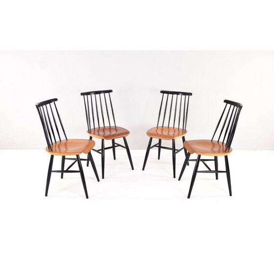 Image 1 of Set of 4 mid century Scandinavian Fanett dining chairs by Ilmari Tapiovaara