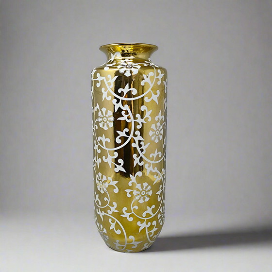 Image 1 of 1960s Astonishing Gold Vase in Sesto Fiorentino Ceramic. Made In Italy