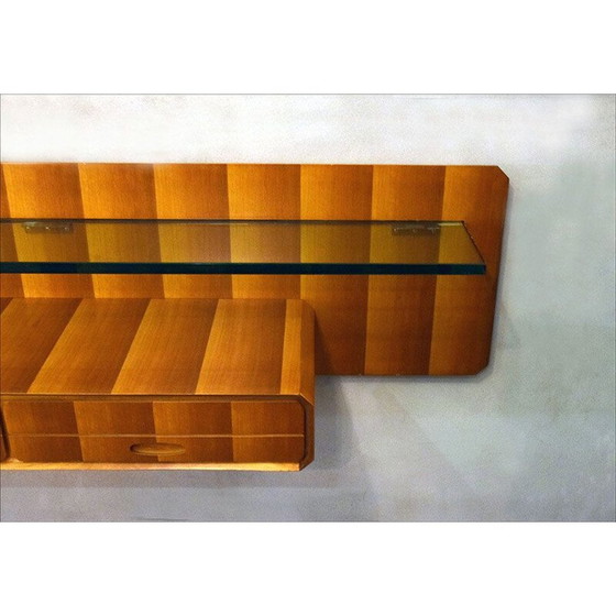 Image 1 of Vintage suspended console in wood by La Permanente Mobili Cantù, 1950s