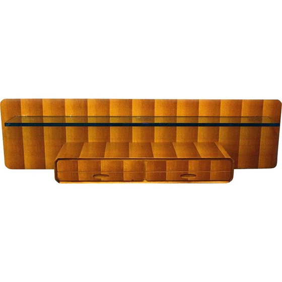 Image 1 of Vintage suspended console in wood by La Permanente Mobili Cantù, 1950s