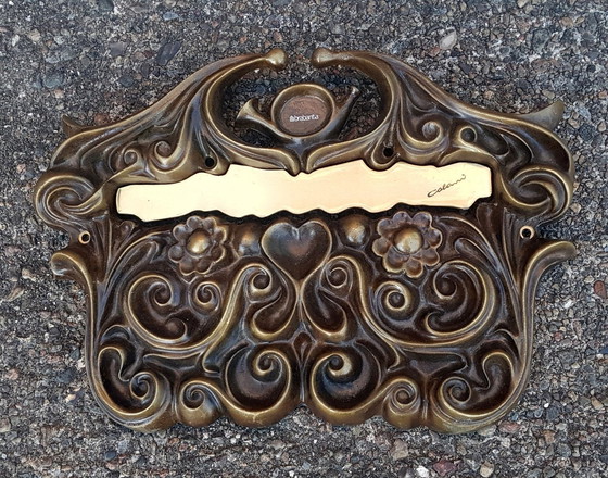 Image 1 of Buzón biobarroco Colani de latón Toccata para Brabantia Art Line