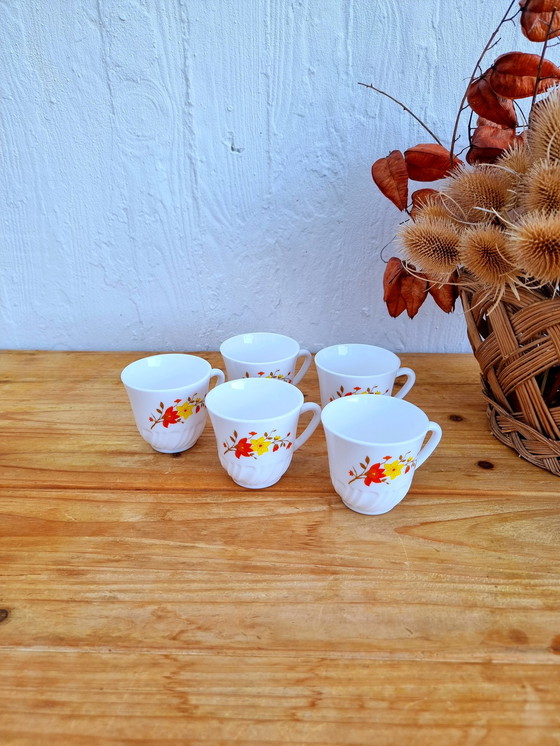 Image 1 of Set Of 5 Arcopal Coffee Cups