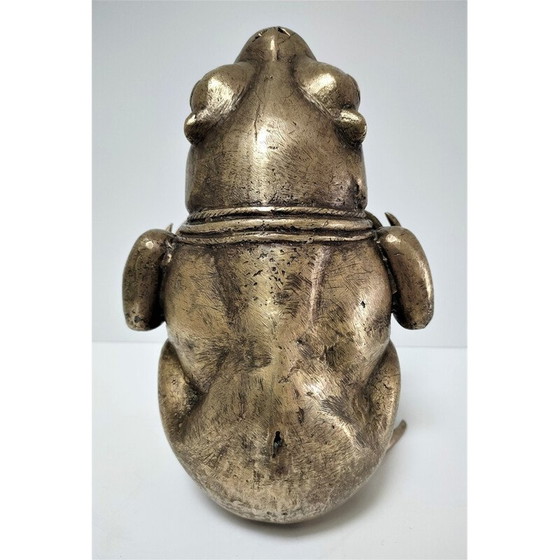 Image 1 of Sculptural vintage frog in patinated brass, 1960