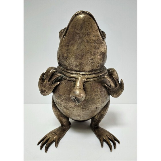 Image 1 of Sculptural vintage frog in patinated brass, 1960