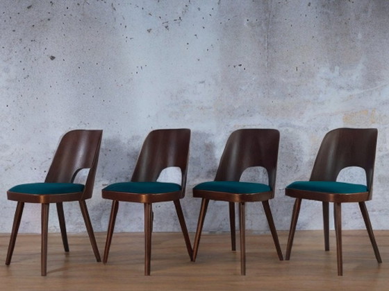 Image 1 of Set 4 Chaises Oswald Haerdtl Par Ton, Vintage Czech 1950S