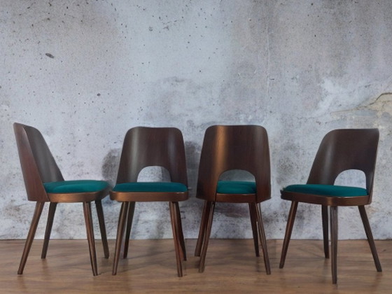 Image 1 of Set 4 Chaises Oswald Haerdtl Par Ton, Vintage Czech 1950S