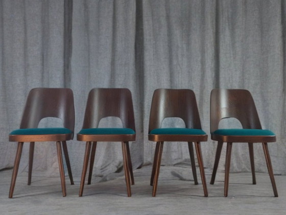 Image 1 of Set 4 Chaises Oswald Haerdtl Par Ton, Vintage Czech 1950S