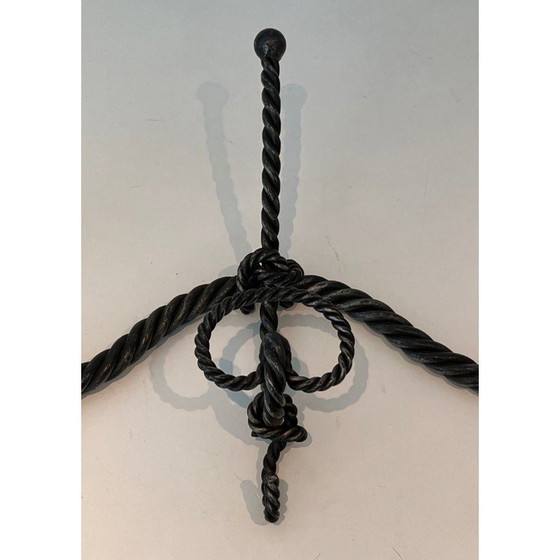 Image 1 of Vintage wrought iron twisted coat rack, 1940