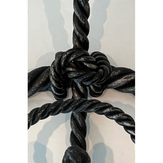 Image 1 of Vintage wrought iron twisted coat rack, 1940