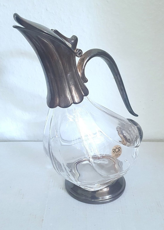 Image 1 of Decanter in cristallo argentato