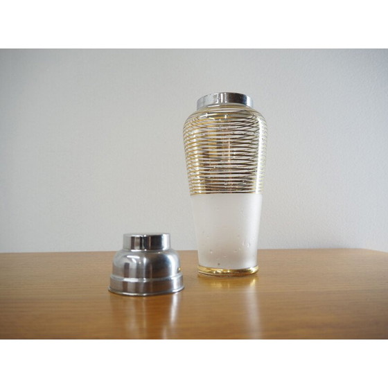 Image 1 of Vintage glass cocktail shaker, Czechoslovakia 1960