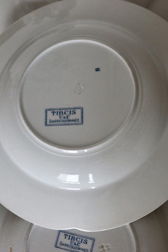 Image 1 of 6 Soup plates - Model Tircis - Service Sarreguemines Vaisselle 82 Pièces