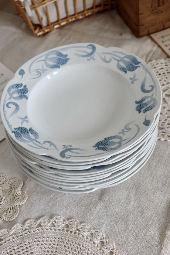 Image 1 of 6 Soup plates - Model Tircis - Service Sarreguemines Vaisselle 82 Pièces