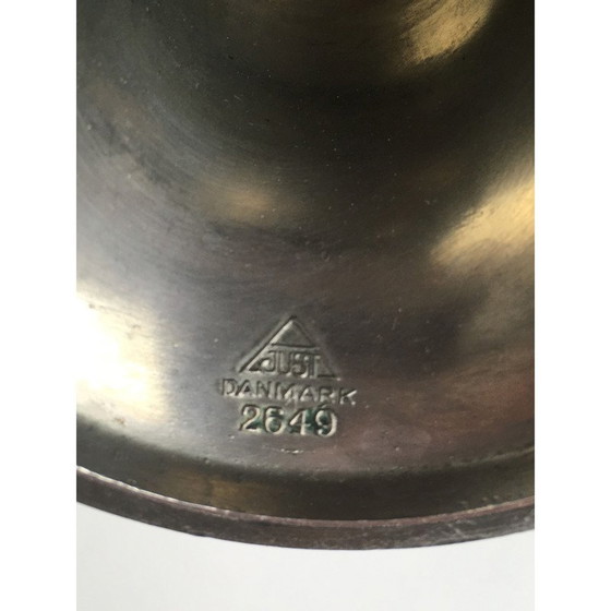 Image 1 of Pair of vintage Danish pewter candlesticks by Just Andersen, 1940s