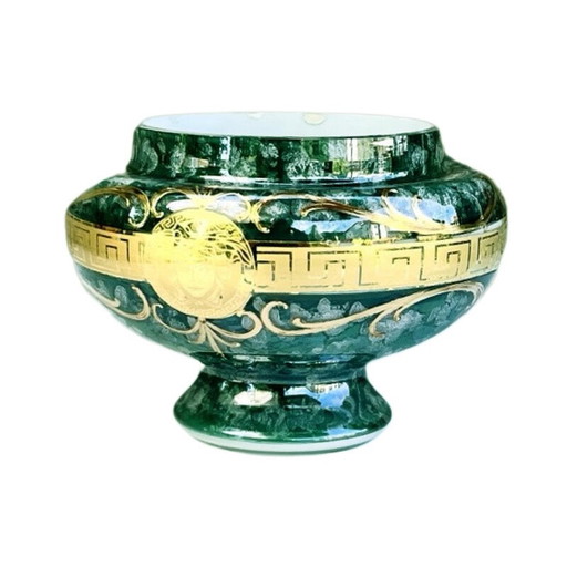 Jarrón de cristal vintage de Crystalex Novy Bor, Checoslovaquia, 1970