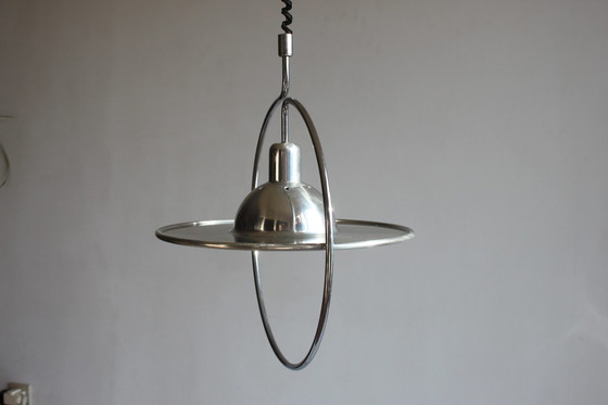 Image 1 of Space age saturn ring pendant lamp, 1970s