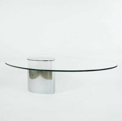 Gavina Knoll International Lunario coffee table glass table Cini Boeri