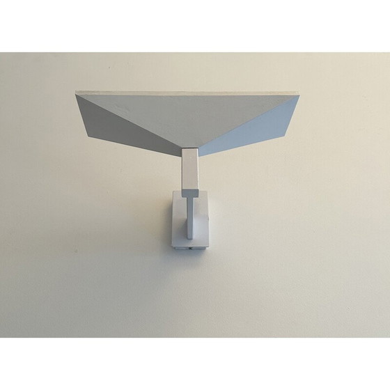 Image 1 of Vintage wall lamp in white lacquered metal by Pierre Disderot for Verre et Lumière, 1970