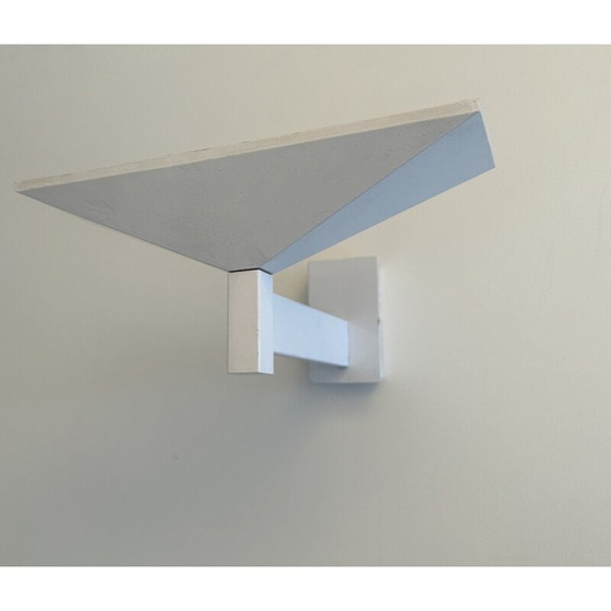 Image 1 of Vintage wall lamp in white lacquered metal by Pierre Disderot for Verre et Lumière, 1970