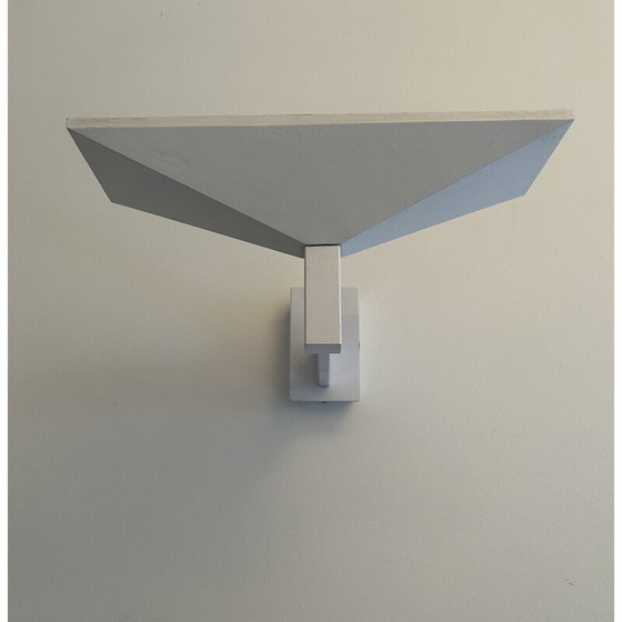 Image 1 of Vintage wall lamp in white lacquered metal by Pierre Disderot for Verre et Lumière, 1970