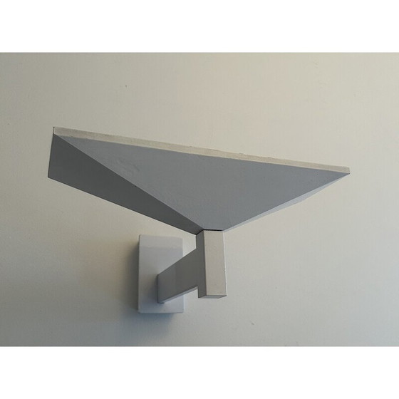 Image 1 of Vintage wall lamp in white lacquered metal by Pierre Disderot for Verre et Lumière, 1970