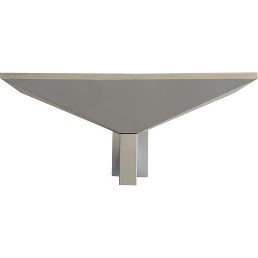 Vintage wall lamp in white lacquered metal by Pierre Disderot for Verre et Lumière, 1970