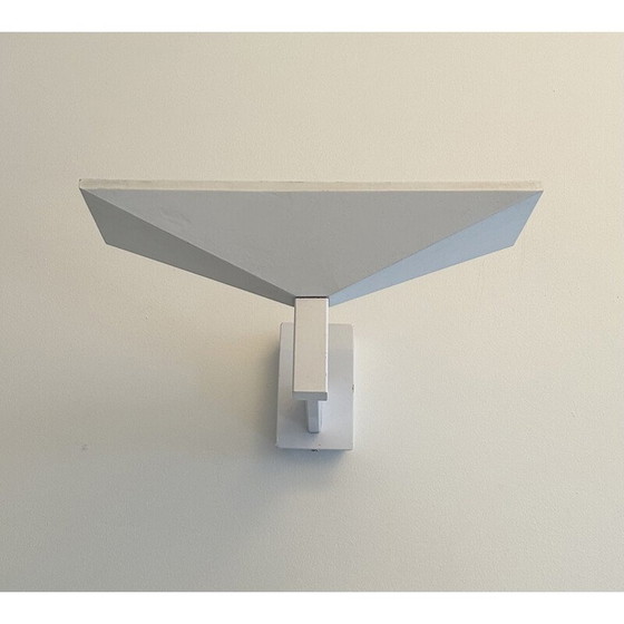 Image 1 of Vintage wall lamp in white lacquered metal by Pierre Disderot for Verre et Lumière, 1970