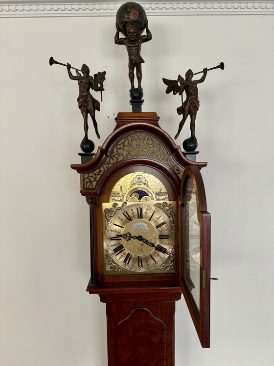 Image 1 of Beautiful Classic Large Standing Warmink Clock With Westminster Stroke With Double Cap.