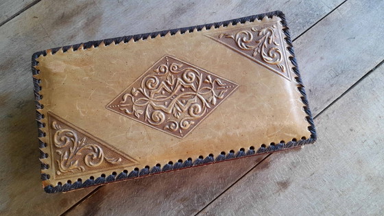 Image 1 of Antique Leather Box, France 1930