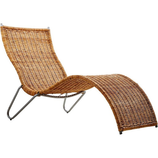 Vintage wicker and metal chair for Ikea, 1990