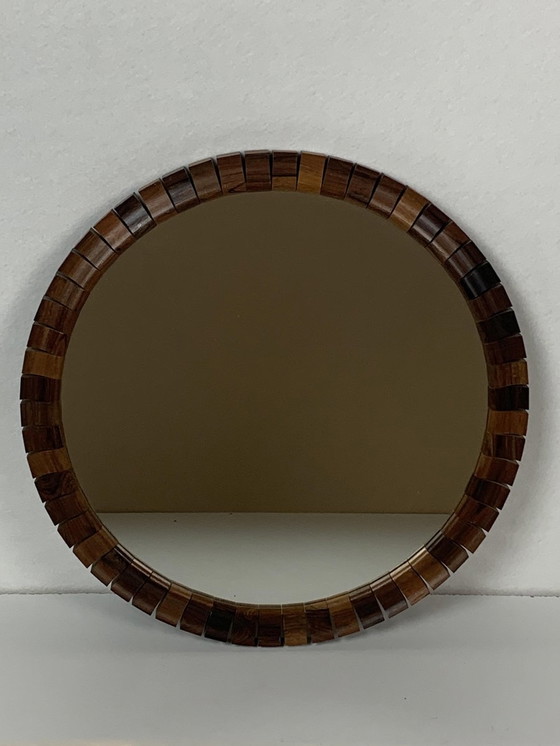 Image 1 of 2x Danish Teak Rosewood Cube Mirrors, 1960s