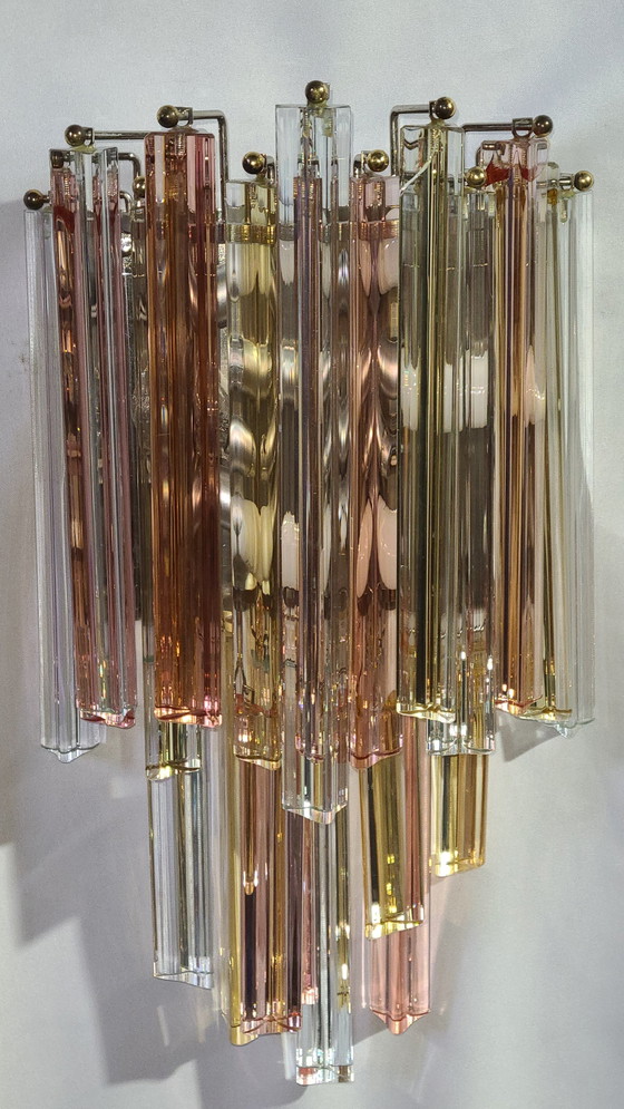 Image 1 of Pair Of Murano Wall Lights By Venini