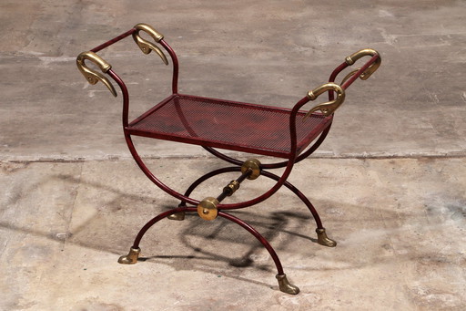 French Gooseneck Chair Maison Jansen, 1950s