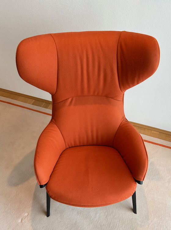 Image 1 of Cassina P22 wing chair with stool