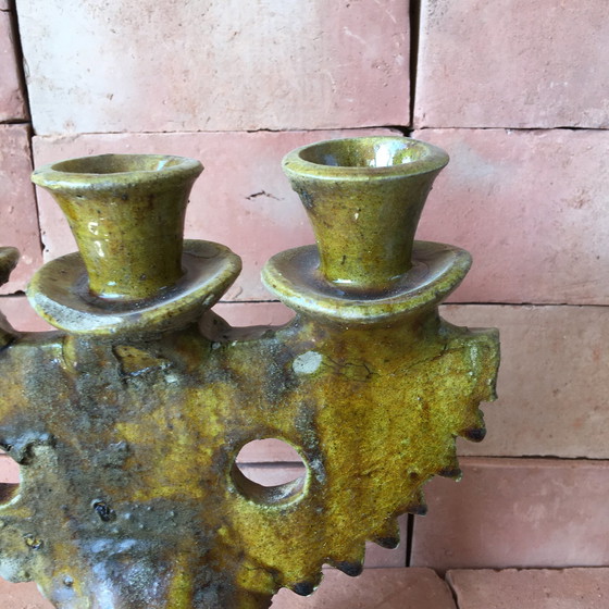 Image 1 of Tamegroute Pottery Candlestick