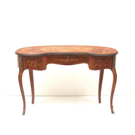 Image 1 of Louis Xv Kidney-Shaped Sideboard / Sidetable In The Style Of Jean François Oeben From The 19th Century