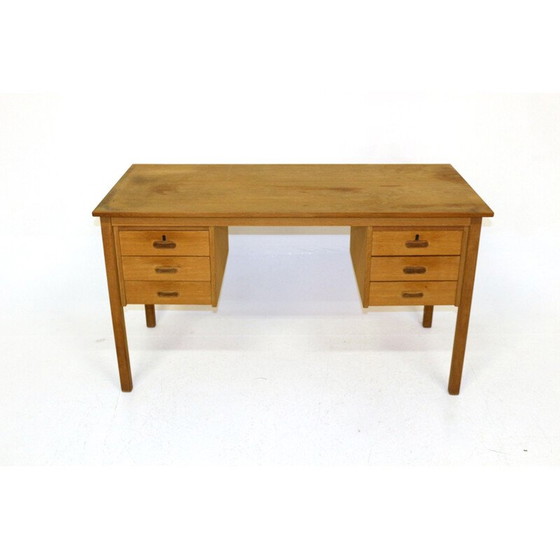 Image 1 of Scandinavian vintage desk in oak Sweden, 1960