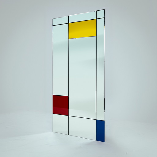 Rimadesio Italian Design Xxl Mirror, Mondrian, 1970S