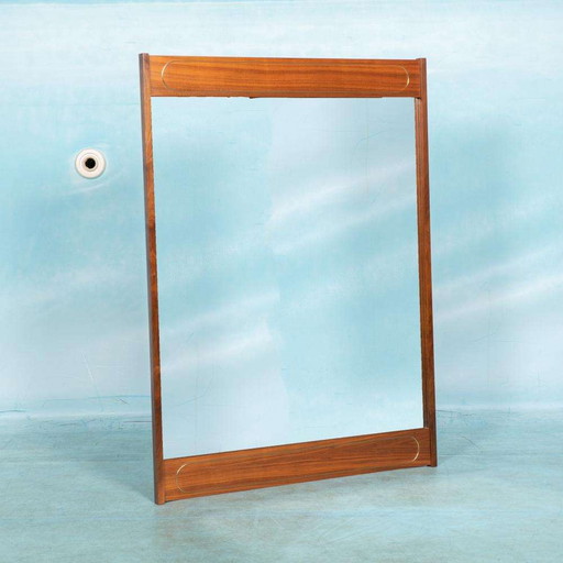 Scandinavian vintage design mirror, teak MidMod mirror