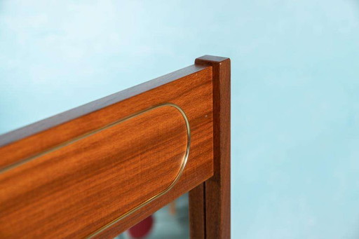 Scandinavian vintage design mirror, teak MidMod mirror