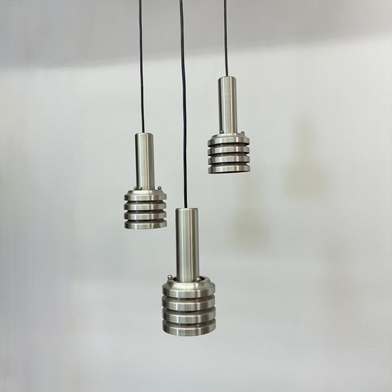 Image 1 of Mid-Century Hanging Lamp Space Age Aluminium , 1970S