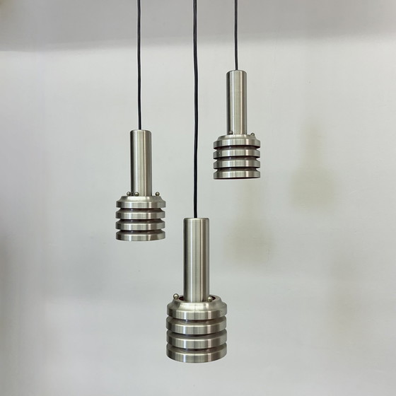 Image 1 of Mid-Century Hanging Lamp Space Age Aluminium , 1970S