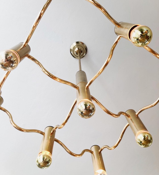 Image 1 of Gaetano Sciolari brass pendant lamp