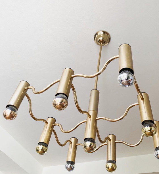 Image 1 of Gaetano Sciolari brass pendant lamp