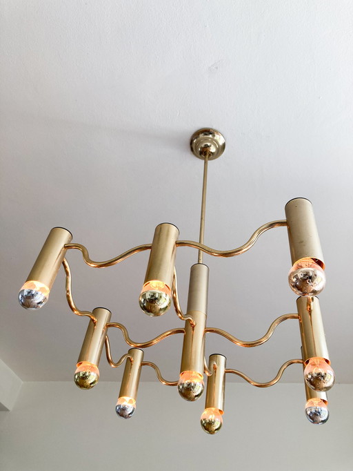 Gaetano Sciolari brass pendant lamp