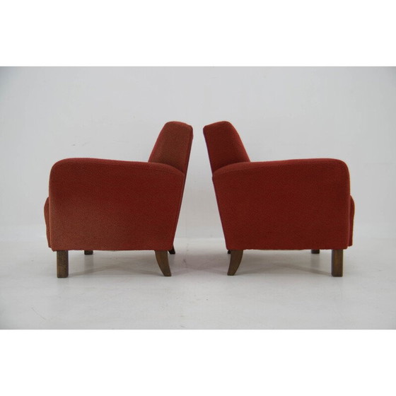 Image 1 of Pair of vintage Art Deco fabric armchairs by Halabala for UP Zavody, 1930